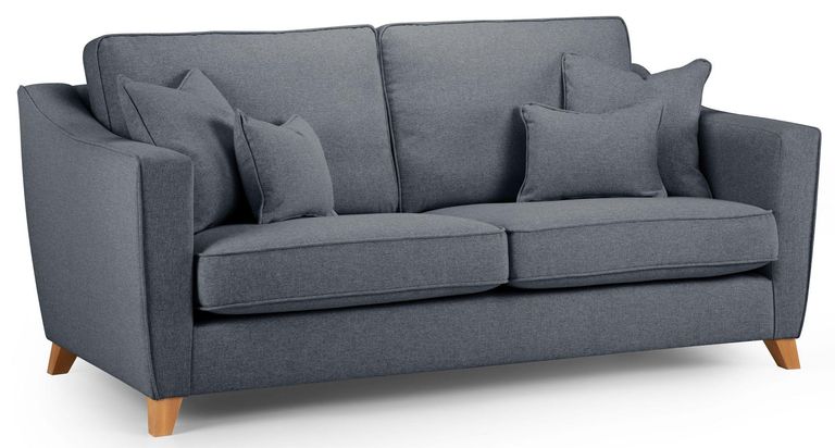 Linnet Denim Fabric 3 Seater Sofa