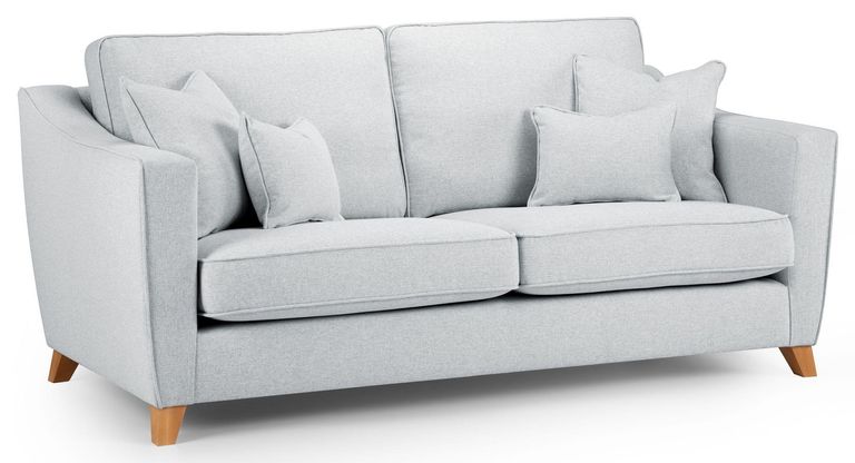 Linnet Dove Grey Fabric 3 Seater Sofa