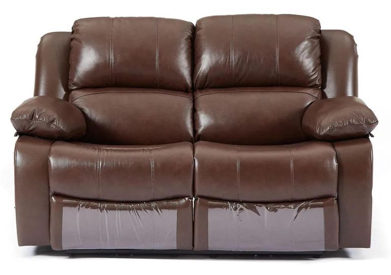 London Brown Leather 2 Seater Recliner Sofa