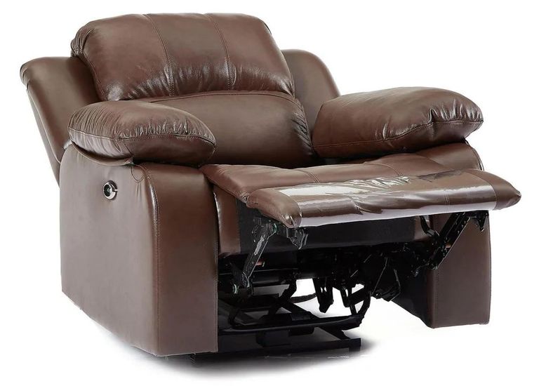 London Brown Leather Recliner Armchair