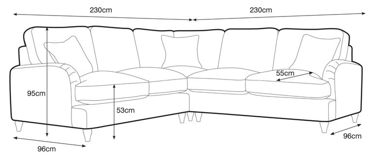 Manhattan Charcoal Fabric 2 Corner 2 Sofa