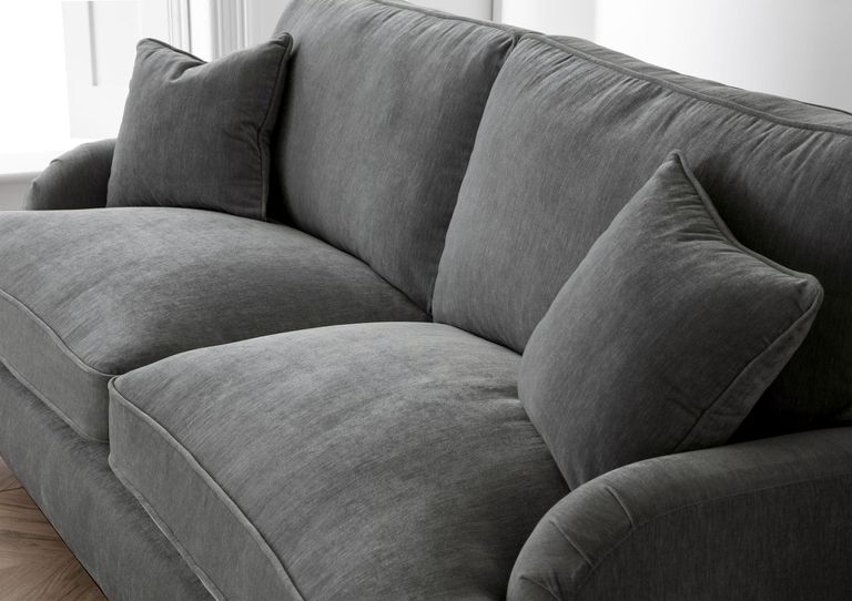Manhattan Charcoal Fabric 3 Seater Sofa