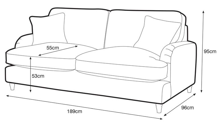 Manhattan Charcoal Fabric 3 Seater Sofa