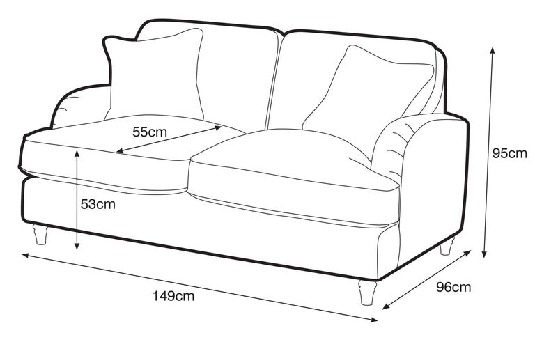 Manhattan Emerald Fabric 2 Seater Sofa