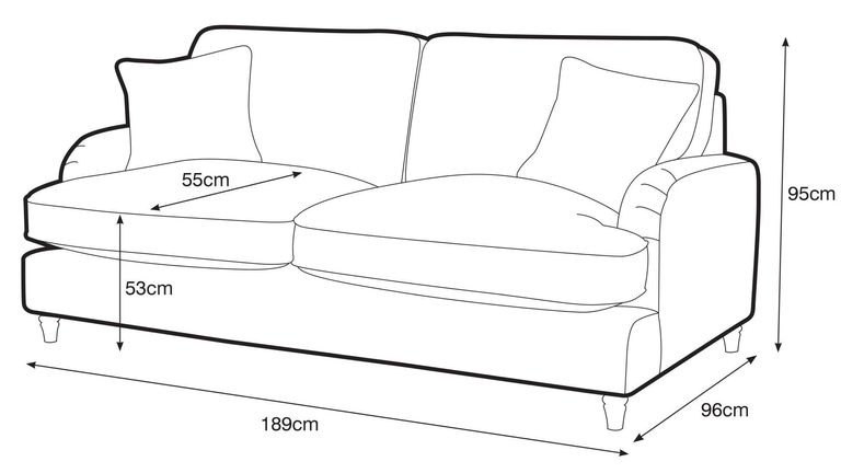 Manhattan Emerald Fabric 3 Seater Sofa