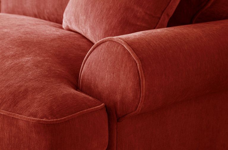 Marigot Apricot Fabric 3 Seater Sofa