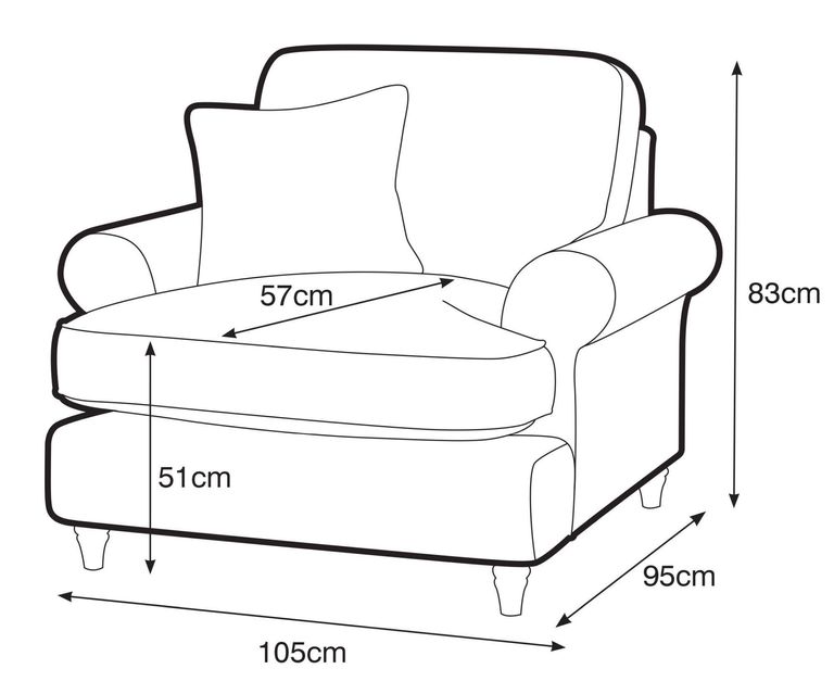 Marigot Apricot Fabric Armchair