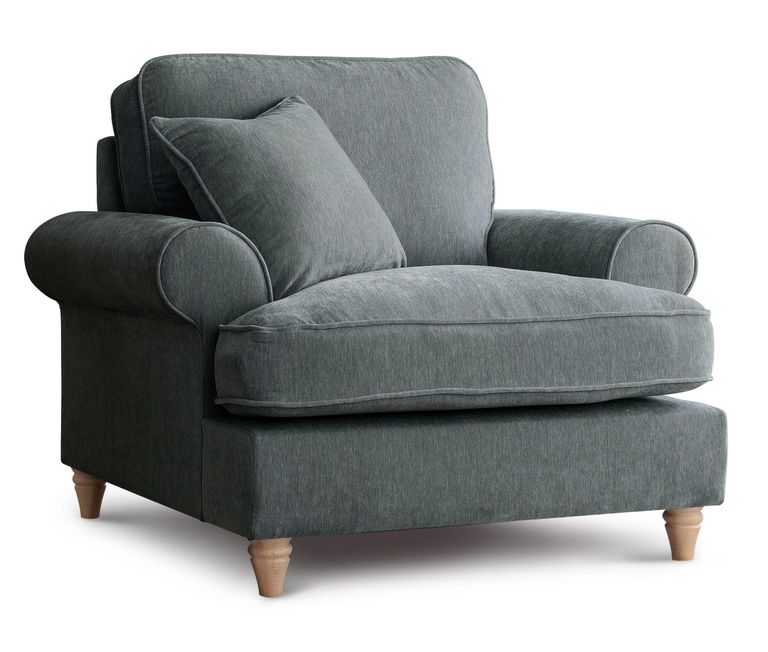 Marigot Charcoal Fabric Armchair