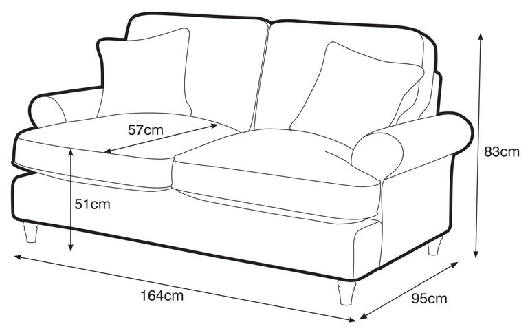 Marigot Emerald Fabric 2 Seater Sofa