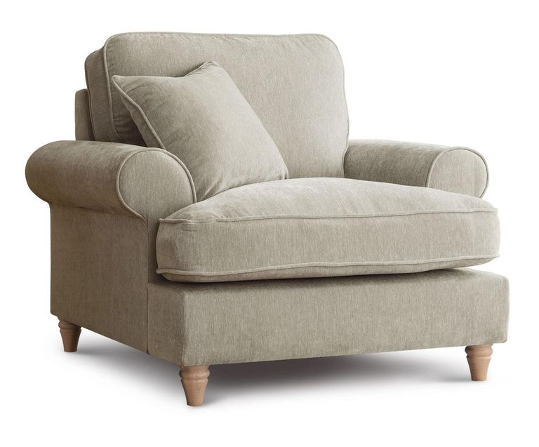 Marigot Putty Fabric Armchair