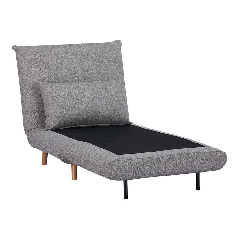 Marlow Click Clack Sofa Bed - Grey Fabric - Natural Legs