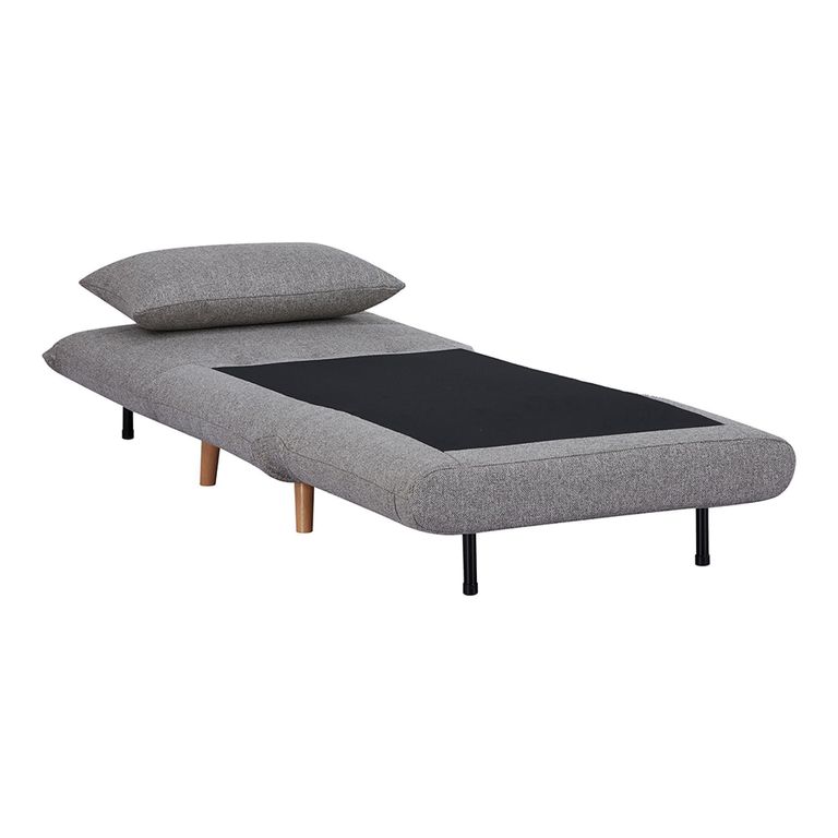Marlow Click Clack Sofa Bed - Grey Fabric - Natural Legs