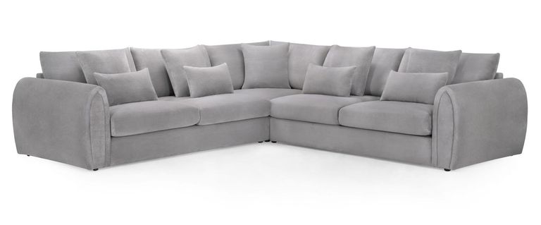 Mirabel Large Corner Sofa - Grey Fabric
