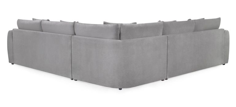 Mirabel Large Corner Sofa - Grey Fabric