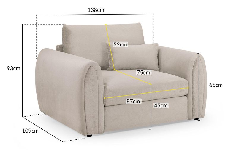 Mirabel Armchair - Mocha Fabric