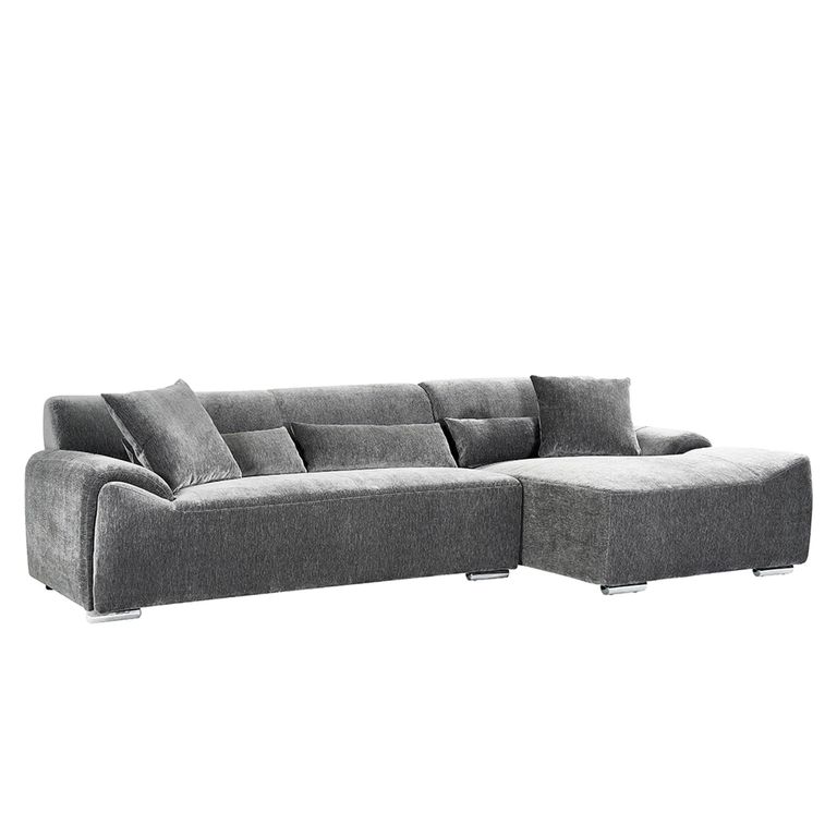 Modena Corner Sofa - Charcoal Fabric - RHF