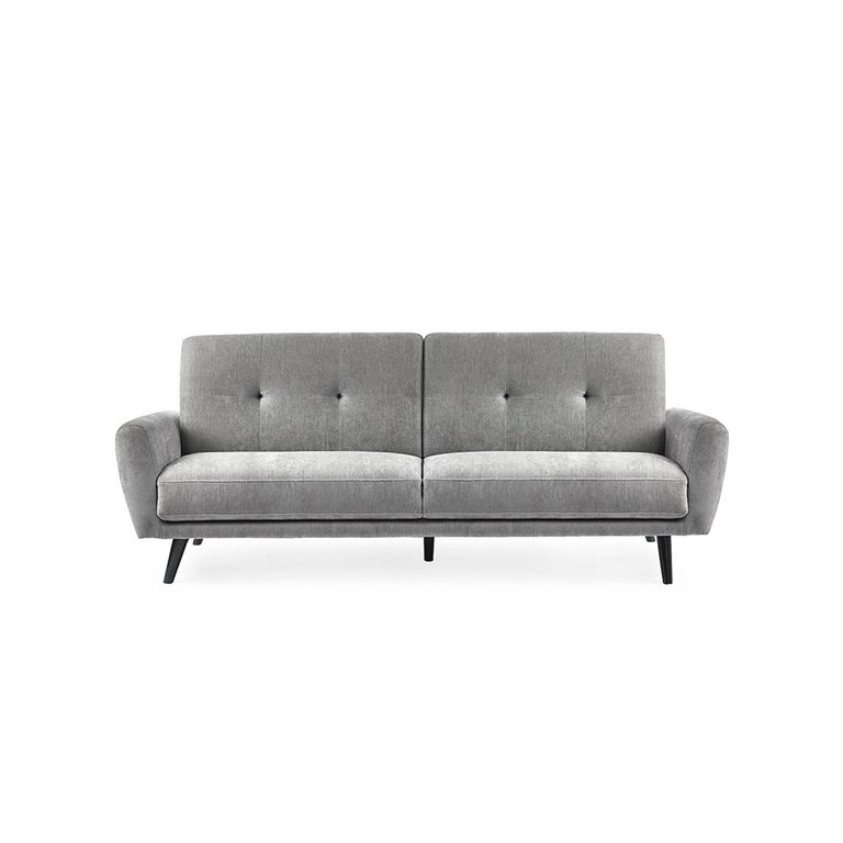 Monza Grey Mobus Fabric Sofabed - 3 Seater - Click-Clack