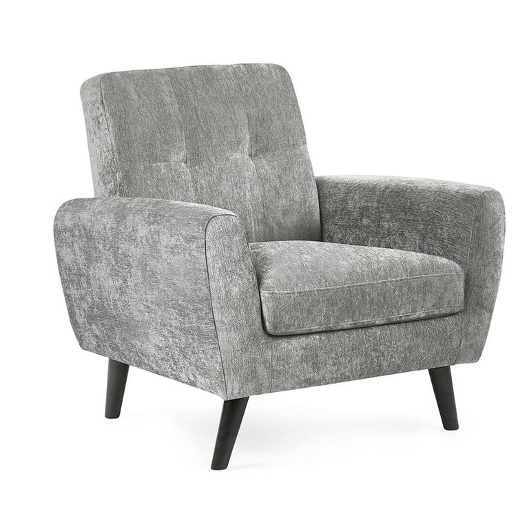 Monza Grey Mobus Fabric Armchair
