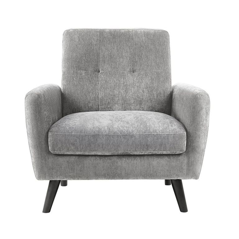 Monza Grey Mobus Fabric Armchair