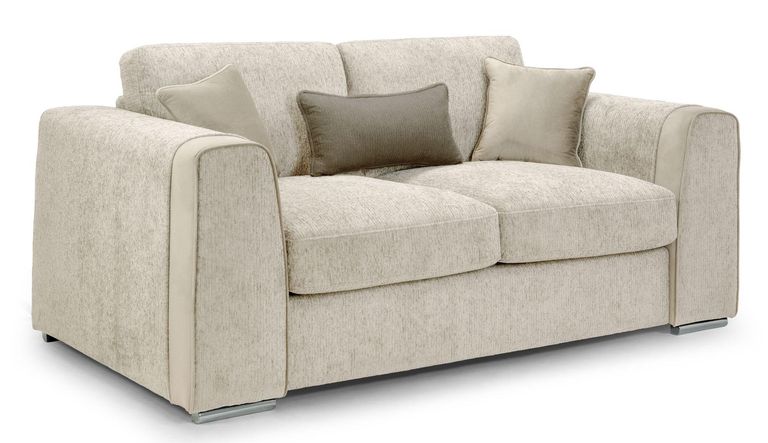 Naples Sofa - Beige Fabric - 2 Seater