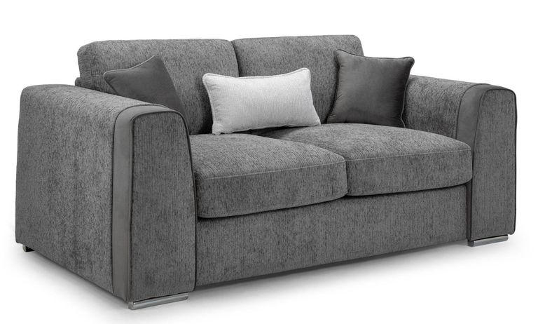 Naples Sofa - Grey Fabric - 2 Seater