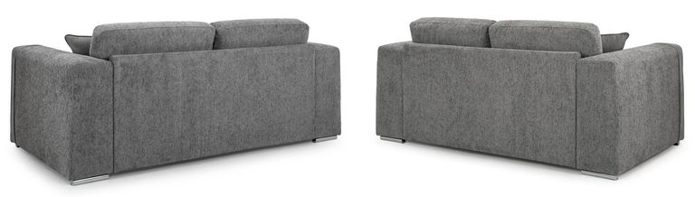 Naples Sofa Set - Grey Fabric - 3+2 Seater