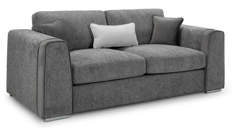 Naples Sofa - Grey Fabric - 3 Seater