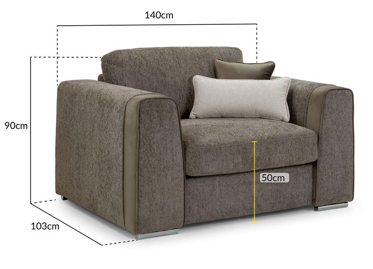 Naples Armchair - Mocha Fabric