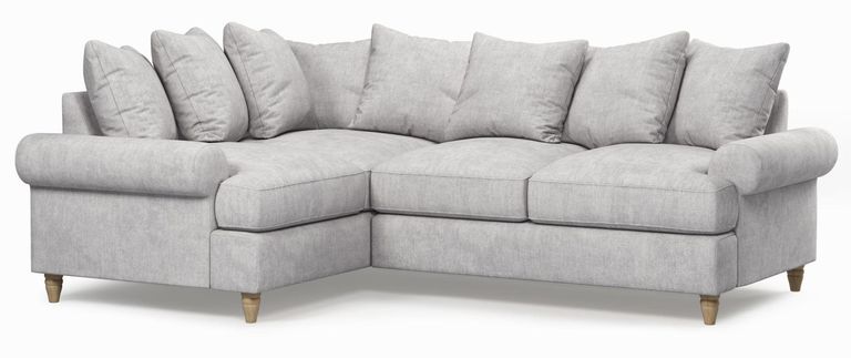 Narva Dove Grey Fabric 1 Corner 2 Sofa