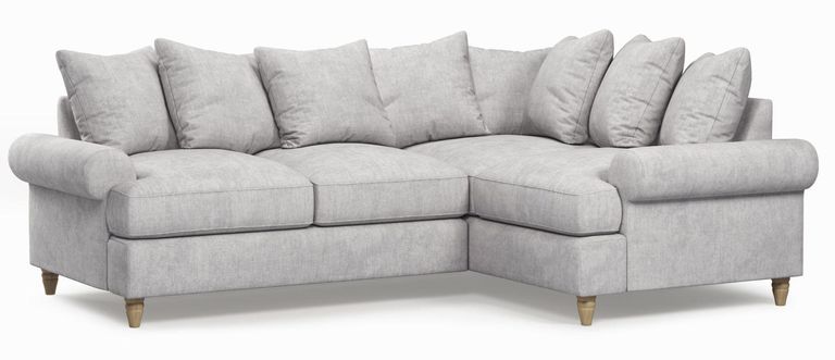Narva Dove Grey Fabric 2 Corner 1 Sofa
