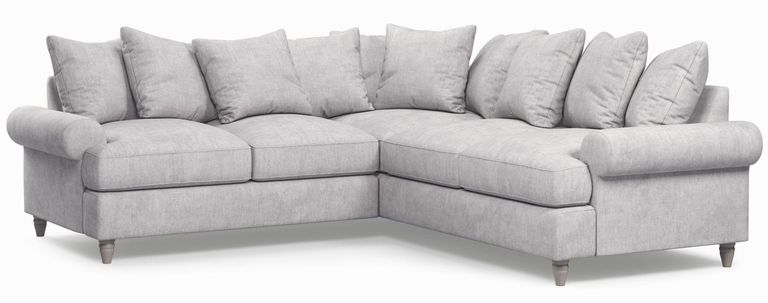 Narva Dove Grey Fabric 2 Corner 2 Sofa