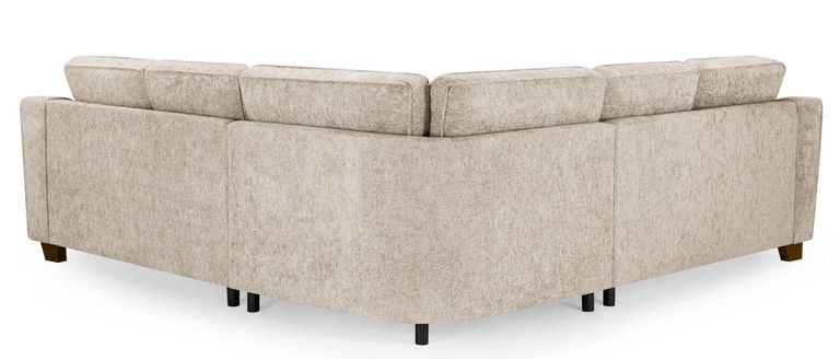 Nebraska Corner Sofa Suite - Beige Fabric - Large