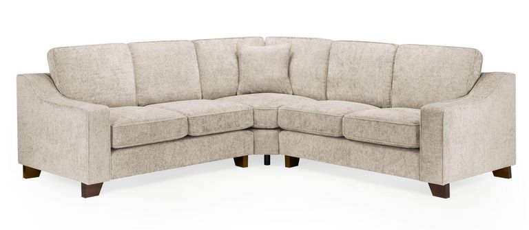 Nebraska Corner Sofa Suite - Beige Fabric - Large