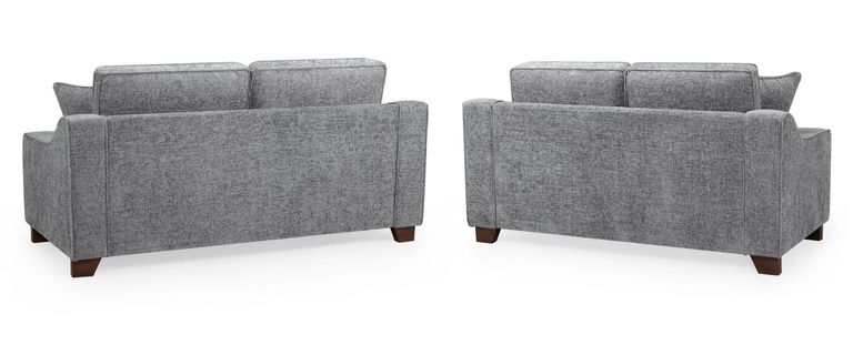 Nebraska Sofa Set - Slate Grey Fabric - 3+2 Seater