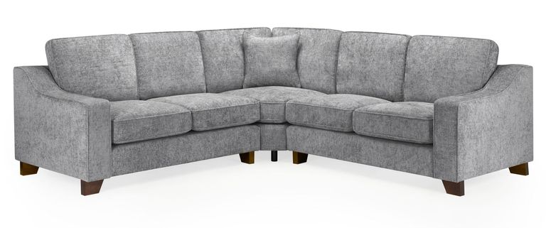 Nebraska Corner Sofa Suite - Slate Grey Fabric - Large