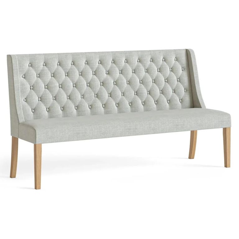 Normandy Sofa - Beige Fabric Button Back