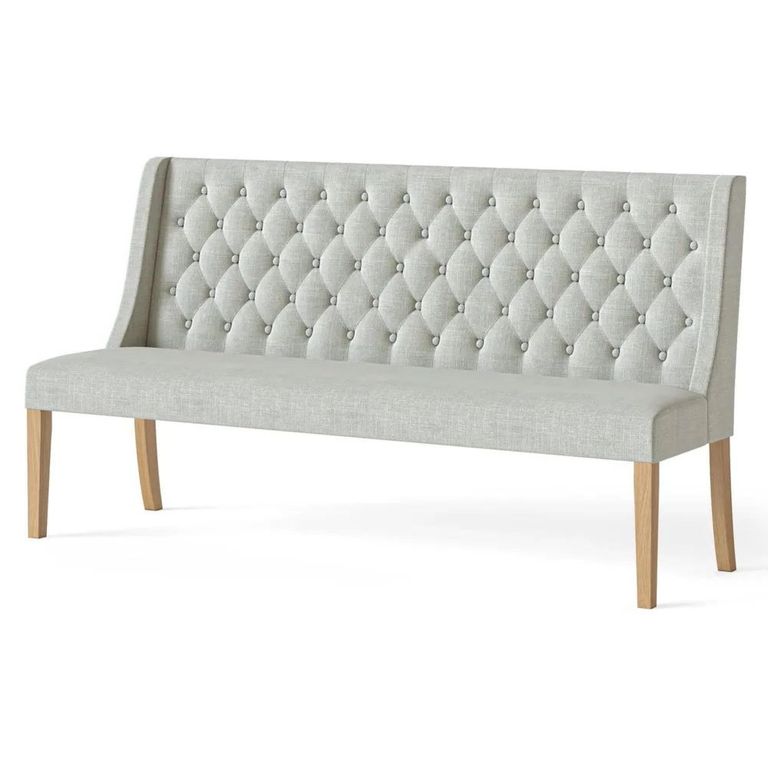 Normandy Sofa - Beige Fabric Button Back