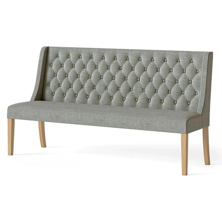 Normandy Sofa - Grey Fabric Button Back