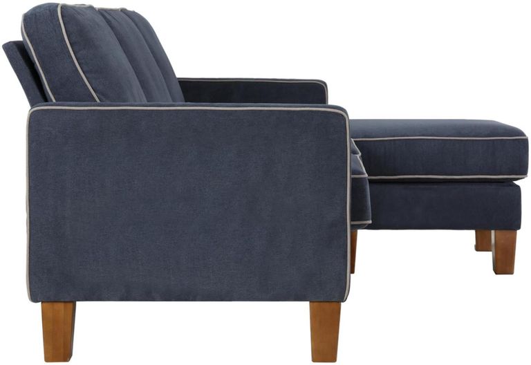 Nowata Bowen Blue Chenille Fabric Sectional Sofa - DA036SEC-BLUK