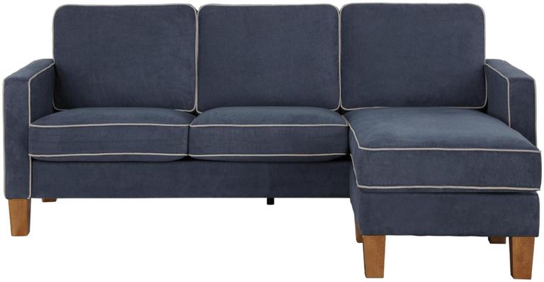Nowata Bowen Blue Chenille Fabric Sectional Sofa - DA036SEC-BLUK
