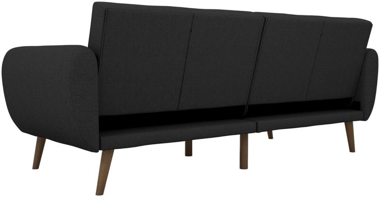 Nowata Brittany Dark Grey Linen Futon Sofa Bed - 2115029NUK