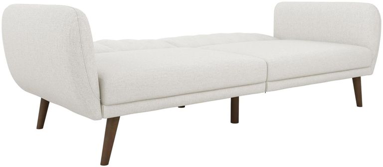 Nowata Brittany Light Grey Linen Futon Sofa Bed - 2115429NUK