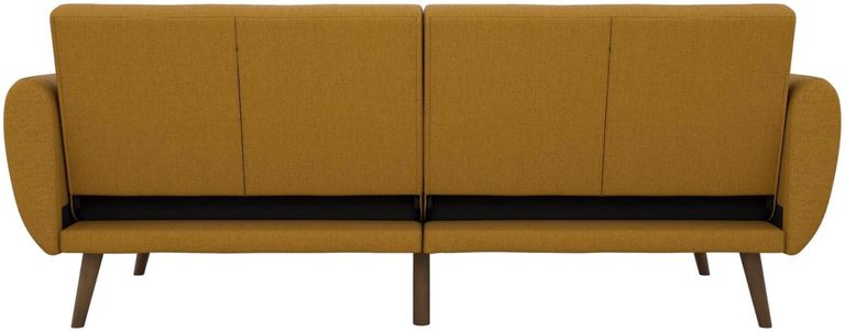 Nowata Brittany Mustard Linen Futon Sofa Bed - 2115929NUK