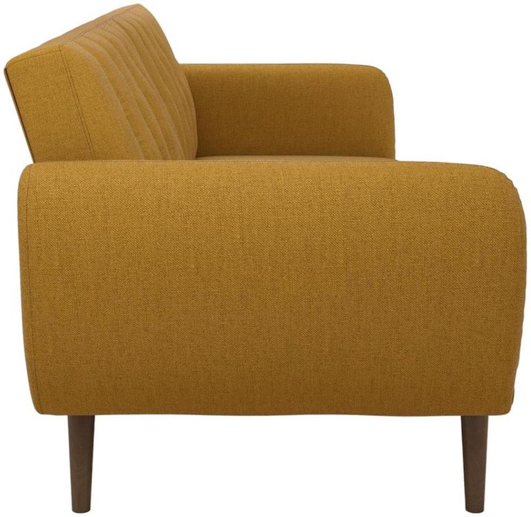 Nowata Brittany Mustard Linen Futon Sofa Bed - 2115929NUK