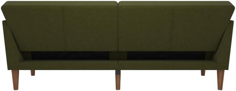 Nowata Regal Green Linen Futon Sofa Bed - 2180929NUK