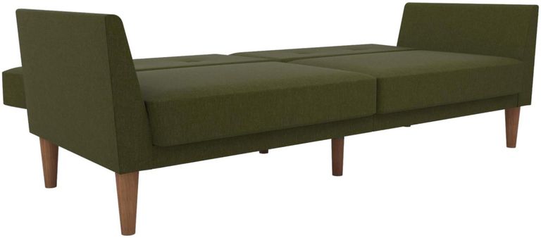 Nowata Regal Green Linen Futon Sofa Bed - 2180929NUK