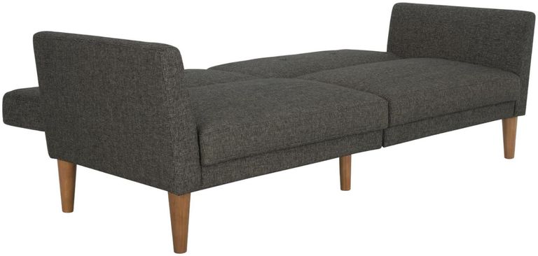 Nowata Regal Grey Linen Futon Sofa Bed - 2180429NUK