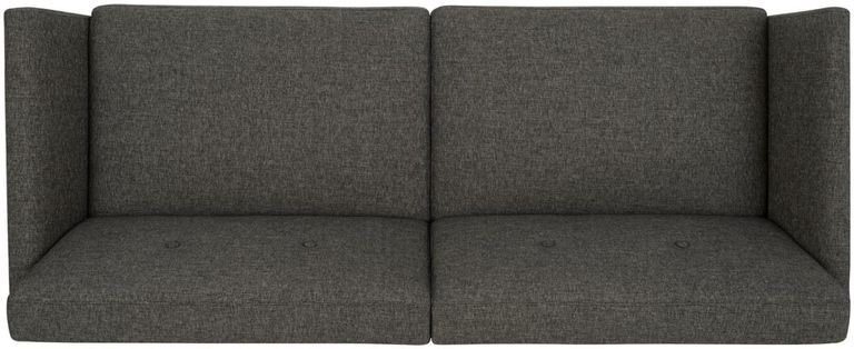 Nowata Regal Grey Linen Futon Sofa Bed - 2180429NUK