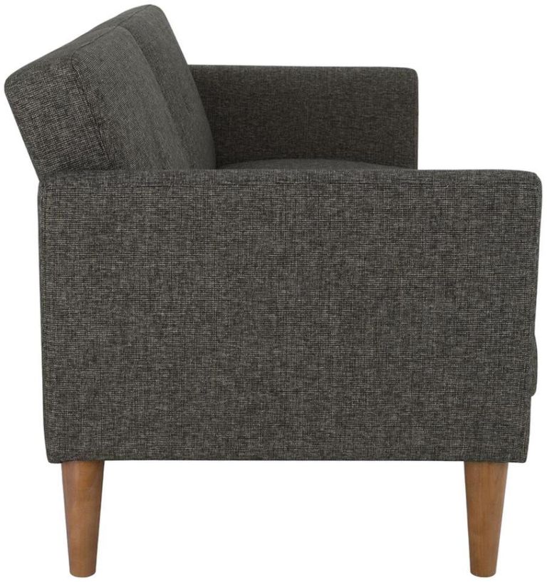 Nowata Regal Grey Linen Futon Sofa Bed - 2180429NUK
