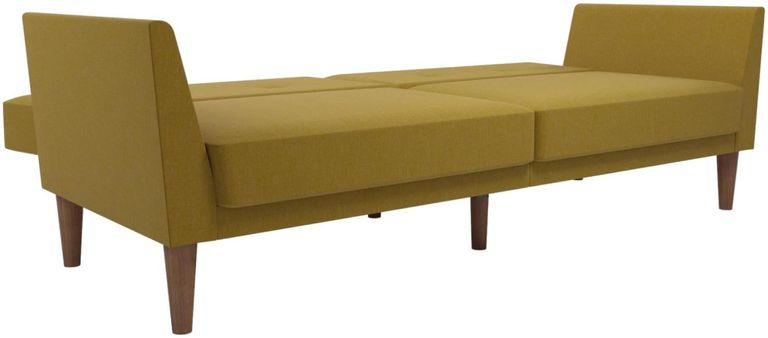 Nowata Regal Mustard Linen Futon Sofa Bed - 2180329NUK